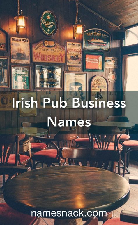 Home Pub Ideas, Irish Pub Interior, Irish Pub Design, Building A Home Bar, Free Logos, Irish Bar, Pub Interior, Irish Names, Catchy Names