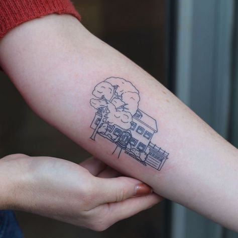 Mailbox Tattoo, Childhood Home Tattoo, Nyc Tattoo, Artist Tattoo, No Filter Needed, Childhood Home, Home Tattoo, Fine Line Tattoos, Artist On Instagram