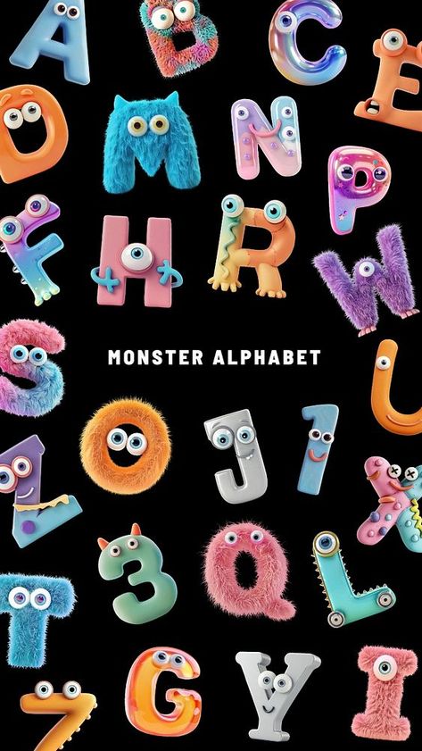 Monster character Pinterest banner | free image by rawpixel.com / Nunny Disney Princess Font, Princess Font, Pinterest Banner, Alphabet Arabic, Monster Font, Magic Font, Disney Letters, Disney Alphabet, Font Ideas