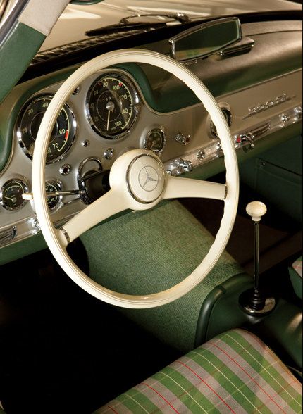 Photos: Inside Ralph Lauren's Garage | Vanity Fair Mercedes Interior, Mercedes Benz 300sl, Motor Mobil, Garage Style, Dash Board, Auto Retro, Stick Shift, Mercedes Benz 300, Classic Mercedes