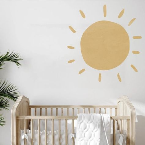 Sun Headboard, Mustard Nursery, Nursery Sun, Boho Colours, Sun Decal, Headboard Decal, Cheap Vinyl, Boho Sun, Star Nursery