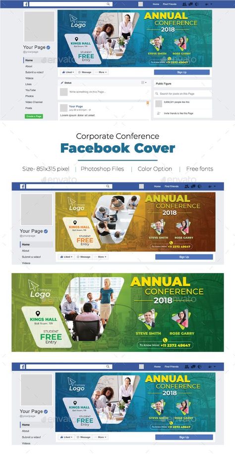 Corporate Conference Facebook Cover #Conference, #Corporate, #Cover, #Facebook Facebook Cover Page Design Ideas, Facebook Cover Page Design, Cover Facebook Design, Facebook Page Design, Creative Banner Design, Fb Header, Pixel Photoshop, Cover Banner Design, Business Facebook Cover