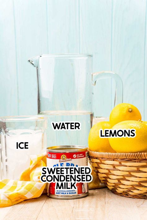 This three ingredient creamy lemonade recipe has gone viral on TikTok for a reason. It's super easy to make, delicious, and a great way to cool down on a hot day! Cotton Candy Lemonade, Lemonaid Recipe, Hot Lemonade, Summer Lemonade Recipes, Lemon Stand, Fresh Lemonade Recipe, Creamy Lemonade, Cotton Candy Drinks, Lemonade Popsicles