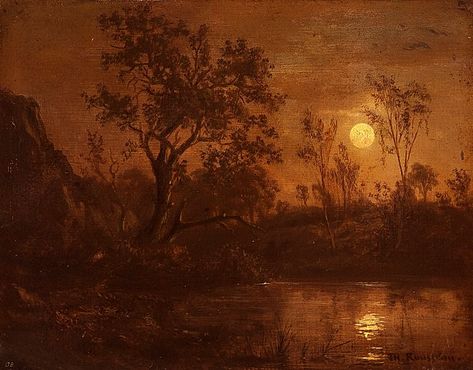 Moonlight Painting, Rennaissance Art, Brown Painting, Spiritual Artwork, Brown Art, Old Paintings, Aesthetic Painting, Ethereal Art, Old Art