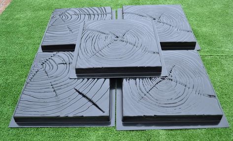 PRICES MAY VARY. Sold SET 5 pieces ( FOTO 2 ) multiple molds for making Pavement Stone Log slab. Molds has two different textures Dimensions: 305 x 306 x 30 mm ( 12,00 x 12,05 x 1.18 inch ) Molds are made of ABS plastic thickness 1,9-2 mm Depending on the geometry of the product wall thickness can form less than the above dimensions. Mold is reusable Sold SET 5 pieces ( FOTO 2 ) multiple molds for making Pavement Stone Log slab. Tile has two different textures Dimensions: 305 x 306 x 30 mm ( 12, Wood Stamped Concrete, Concrete Paving Slabs, Concrete Molds Diy, Cement Pavers, Stepping Stone Molds, Cement Molds, Concrete Paving, Stone Patio, Concrete Diy Projects