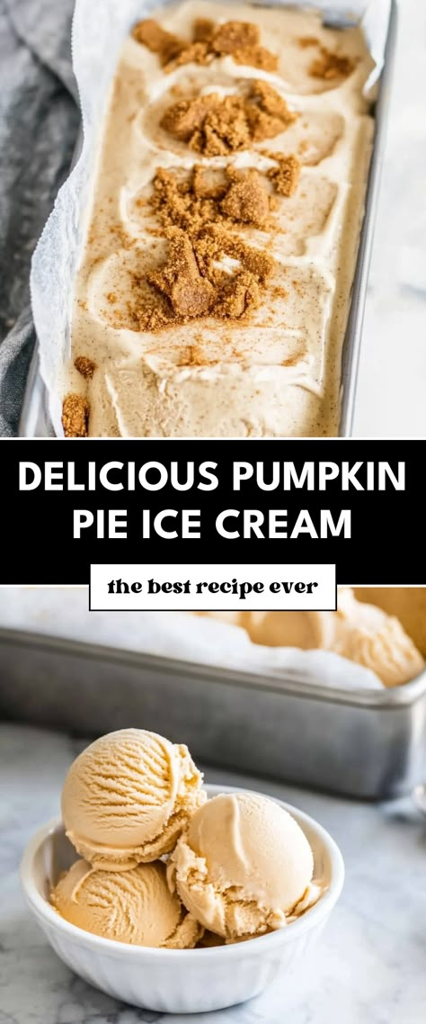 Image for Delicious Pumpkin Pie Ice Cream Homemade Pumpkin Spice Ice Cream, Fall Homemade Ice Cream, Homemade Maple Ice Cream, Pumpkin Pie With Whipped Cream, Pumpkin Ice Cream Dessert, Cold Pumpkin Desserts, White Pumpkin Pie, Pumpkin Pie Ice Cream Cake, Old Fashioned Fruit Salad