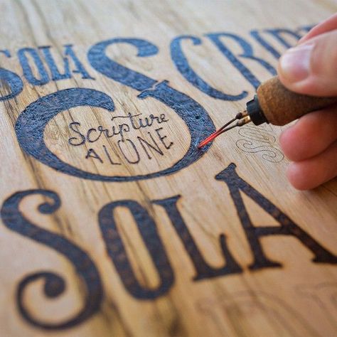 [ #typography + woodburning ] Lettering Craft 13 We found some very... • typostrate Woodburning Projects, Wood Burning Crafts, Wood Burning Art, A Pen, The Design Files, Typography Letters, Typography Inspiration, Pyrography, Painted Signs