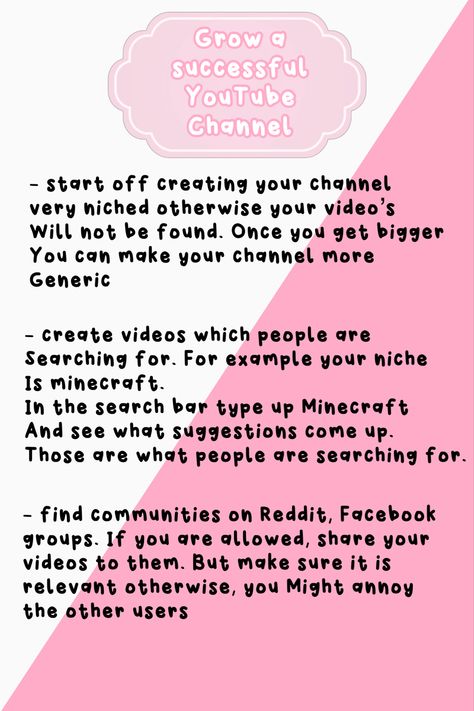 How To Be A Successful Youtuber, Youtube Success Tips, How To Go Viral On Youtube, How To Be A Youtuber Tips, How To Make A Youtube Channel, How To Grow On Youtube, Youtube Channel Tips, Youtube Tips And Tricks, Starting A Youtube Channel