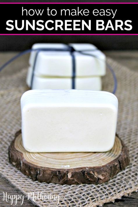 Summer is the best time of year for many kids and families, so sun protection is important! Learn how to make easy homemade sunscreen bars. The DIY recipe uses natural ingredients like shea butter, zinc oxide and lavender essential oil. #sunprotection #sunscreen #sunblock #summerideas #diybeauty #diysunscreen #homemadesunscreen #sunscreenbars #sunscreenrecipe #diysunblock #sheabutter #coconutoil #lavenderessentialoil #essentialoils Diy Natural Sunscreen, All Natural Sunscreen, Coffee Facial, Skin Care Lotions, Homemade Lotion, Home Remedies For Hair, Homemade Beauty, Natural Sunscreen, Natural Therapy