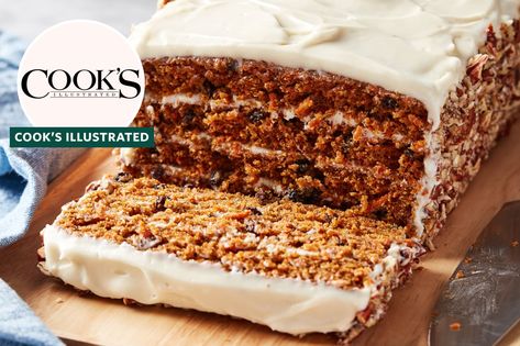 I Tried Cook's Illustrated's Carrot Cake Recipe | Kitchn Unique Carrot Cake, Cooking Stuff, Cake Hacks, Diet Breakfast Recipes, Cooks Illustrated, Carrot Cake Recipe, Pound Cake Recipes, Sweet Delights, Yummy Desserts