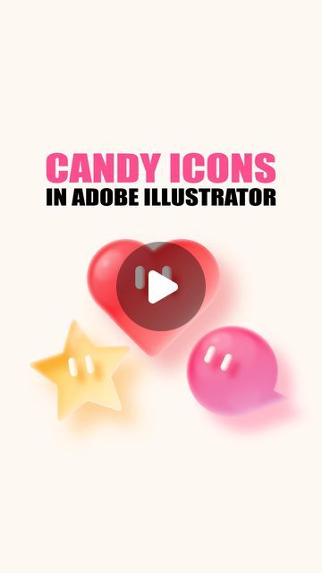 Adobe Illustration Art Graphic Design, Adobe Illustrator 3d Tutorial, Adobe Illustrator 3d Design, Adobe Illustrator Tips And Tricks, Blend Tool Illustrator, Graphic Tutorial, Candy Illustration, Illustrator 3d, Learn Illustrator