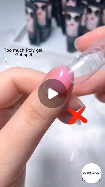 Grl X Nails, Phoenixy Poly Gel, How To Put On Poly Gel Nails, Poly Gel Nail Art Designs, Cute Poly Gel Nail Ideas, Poly Gel Application, Polly Gell Nail Designs, How To Nails At Home, Diy Poly Gel Nails At Home