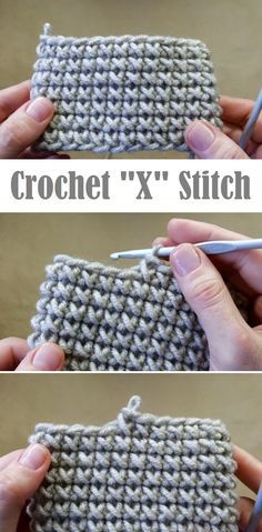 Crochet X Stitch, Crochet Unique, X Stitch, Confection Au Crochet, Stitch Tutorial, Crochet Simple, Haken Baby, Stitch Crochet, Tutorial Crochet