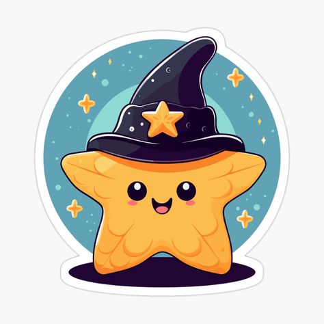 Get my art printed on awesome products. Support me at Redbubble #RBandME: https://www.redbubble.com/i/sticker/Starfish-Sea-star-Halloween-kawaii-by-Niktarka/150883285.EJUG5?asc=u Starfish Character Design, Starfish Character, Sea Murals, Anime Love Quotes, Kawaii Sticker, Stickers Design, Kawaii Illustration, Sparkling Stars, Sea Star