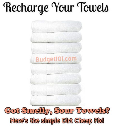 How to Strip and Fix Sour Smelling Towels Recharge Towels, Stripping Towels, Stinky Towels, Refresh Towels, Laundry Soap Recipe, Smelly Towels, Laundry Stripping, Towels Smell, Washing Towels