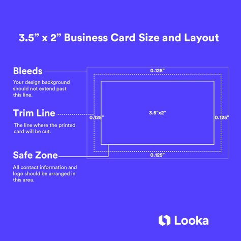 Business Card Size and Layout Guide - Looka Bussiness Card Layout, Digital Business Card Design Ideas, Graphic Designer Business Card Creative, Business Card Design Layout, Business Card Design Creative Ideas, Business Card Layout Design, Graphic Designer Business Card, Business Card Design Ideas, Business Card Dimensions