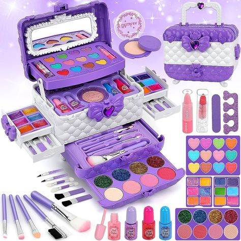 Purple Toys, Make Up Toys, Girls Makeup Set, Toddler Makeup, Kids Makeup Kit, Pretend Makeup, Makeup Toys, Makeup Kit For Kids, Kids Makeup