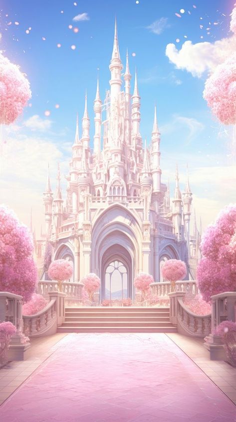 Pink Castle Background, Anime Palace, Palace Background, Princess Background, Fantasy Palace, Wallpaper December, Dreamy Castle, Palace Aesthetic, Zepeto House Background