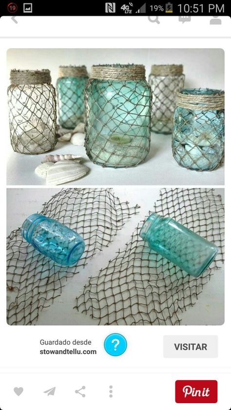 Celular Gift Ideas In A Jar, Mermaid Kitchen, Diy Mothers Day Gift, Inexpensive Diy Gifts, Diy Gifts In A Jar, Decor Marin, Diy Mothers Day, Jar Projects, Diy Gifts For Mothers