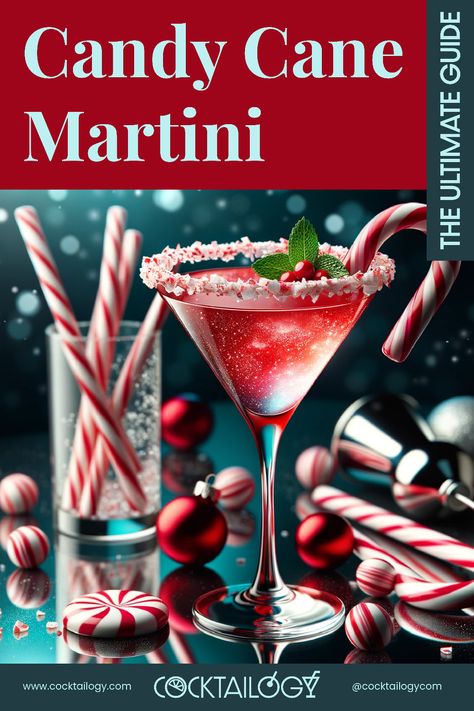 Candy Cane Martini cocktail Peppermint Martini Vodka, Christmas Inspired Cocktails, Peppermint Christmas Cocktails, Candy Cane Christmas Punch, Candy Cane Drinks, Peppermint Cocktails, Candy Cane Cocktail, Candy Cane Martini, Peppermint Chocolate Martini