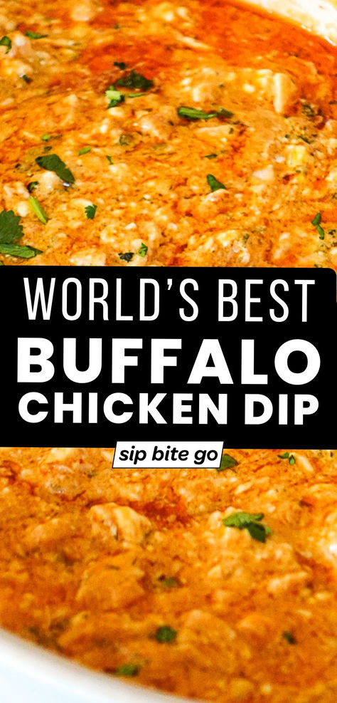 Buffalo Chicken Dip Recipe with text overlay Healthy Buffalo Chicken Dip, Buffalo Chicken Dip Crock Pot, Crockpot Buffalo Chicken, Buffalo Chicken Dip Easy, Chicken Dip Recipe, Buffalo Chicken Dip Recipe, Potluck Desserts, Sunday Football, Recipe Critic