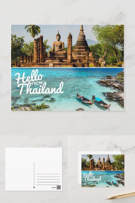 Hello from Thailand Postcard #Ad Stars, Thailand, Design, Thailand Postcard, Book Vibes, Created By, Quick Saves