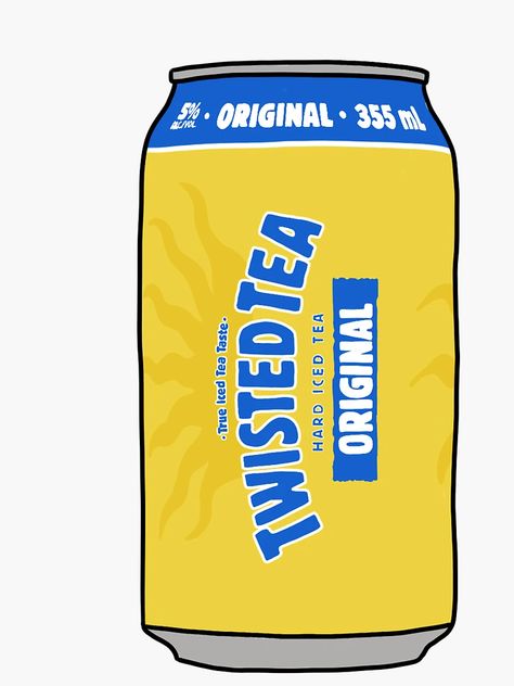 "twisted tea cartoon" Sticker for Sale by emsegato | Redbubble Twisted Tea Drawing, Twisted Tea Wallpaper, Twisted Tea Painting, Twisted Tea Tattoo, Twisted Tea Aesthetic, Twisted Tea Logo, Tea Gift Ideas, Tea Cartoon, Diy Beer Pong