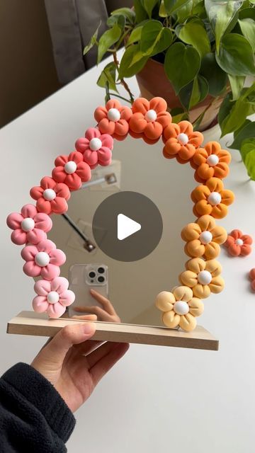 13K likes, 33 comments - claymoo.co op November 4, 2023: "Flower Mirror DIY pt. 2 ✌️ Materials: - Colored soft air-dry clay/foam clay - Toothpick for making the petals - Mirror - Glue gun Instructions: Mix colors for the flowers. Make flowers and wait for it to dry. Glue it on the mirror!! #diyideas #craftideas #clay #polymerclay #diydecor #airdryclay". Clay Tiktok, Flower Mirror Diy, Mirror Glue, Foam Clay, Make Flowers, Flower Mirror, Disney Princess Drawings, Diy Projects On A Budget, Wait For It