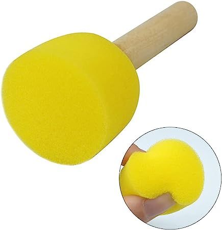 Amazon.com: 40 Pcs 1.5cm Foam Paint Brushes Round Sponge Brushes Kids Paint Sponges Acrylic Painting Sponges Wood Staining Sponges with Wood Handle Diy Sponges, Sponge Paint Brush, Art Supplies Gift, Sponge Paint, Paint Sponges, Sponge Painting, Graffiti Painting, Pottery Tools, Paint Print