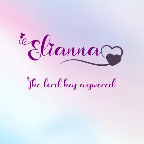 Eliana Tattoo Name, Children Name Tattoo, J Baby Girl Names, African Names, Bible Baby Names, Baby Announcement To Husband, Meaningful Baby Names