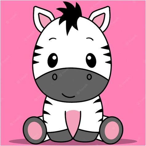 Premium Vector | Cute baby zebra, kawaii zebra sitting, african animal vector Zebra Cute Drawing, Zebra Cartoon Drawing, Zebra Drawing Easy, Zebra Doodle, Zebra Aesthetic, Pencil Sketches Of Faces, Pencil Sketch Tutorial, Hair Drawing Reference, Zebra Clipart