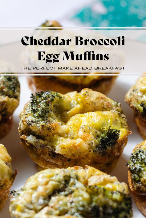 These Cheddar Broccoli Egg Muffins are cheesy, flavorful, and so easy to make! If you want to incorporate some new veggies into your savory egg breakfast, try steamed broccoli! These egg cups are the perfect make-ahead breakfast, freezer-friendly, and great on the go! Broccoli Egg Cups, Broccoli Cheese Muffins, Broccoli Egg Muffins, Salmon Pesto Pasta, Pesto Tortellini Salad, Salmon Wrap, Cheddar Broccoli, Savory Breakfast Recipes, Mango Pineapple Smoothie