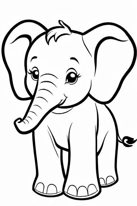 "Journey into the wild with 10 elephant coloring pages! Perfect for young animal lovers, these pages showcase the gentle giants in various fun and educational scenes." Wild Animals Coloring Pages, Zebra Coloring Pages, Deer Coloring Pages, Elephant Coloring, Elephant Coloring Page, Elephant Colour, Farm Animal Coloring Pages, Alphabet Pictures, Bird Coloring Pages