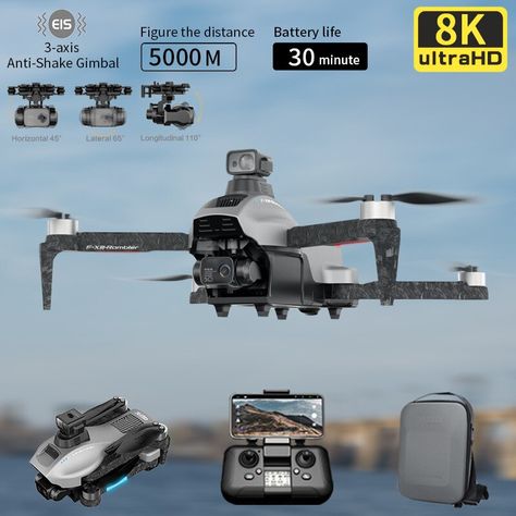 Shop f13 rc drone 8k profesional gps 5 km fpv with fast shipping and fast return. With a high capacity battery for the aircraft, you can create a powerful flight experience. Find drone 8k profesional gps gimbal with high quality at AliExpress. Enjoy ✓Free Shipping Worldwide! ✓Limited Time Sale ✓Easy Return. Drone For Sale, Fpv Drone, Rc Helicopter, Rc Drone, Drone Camera, Drones, Gopro, Helicopter, Promo Codes