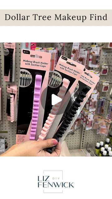 Liz Fenwick DIY on Instagram: "✨NEW✨ Dollar Tree makeup finds!!💄 These are meant to suction to your mirror and hold your makeup brushes! I think they’re genius! 🤩  #dollartreefinds #dollartreecrafts #dollartreeobsessed #dollartreecommunity #dollartreediy #dollartreehaul #dollartreeaddict #makeupbrushes #makeuporganizer #makeuporganization #beautyfinds" Liz Fenwick Diy, Tree Makeup, Dollar Tree Makeup, Liz Fenwick, Diy Makeup Brush Holder, Microfiber Duster, Diy Makeup Brush, Makeup Finds, Dollar Tree Haul