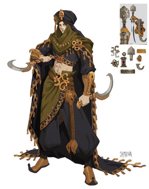 Desert Clothing, Desert Outfit, Paintings And Drawings, Concept Art Character, Arte Inspo, Fantasy Armor, Character Design Male, Character Design References, Character Creation