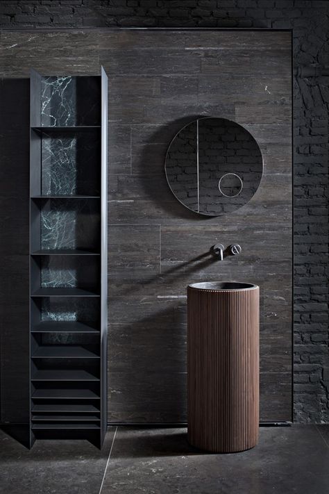 Adda. Homage to the wooden décor of the 1950s and 60s Room Accessories Diy, Washbasin Design, Bad Inspiration, Basin Design, Toilet Design, Bathroom Collections, Stylish Bathroom, Shower Stall, Room Accessories