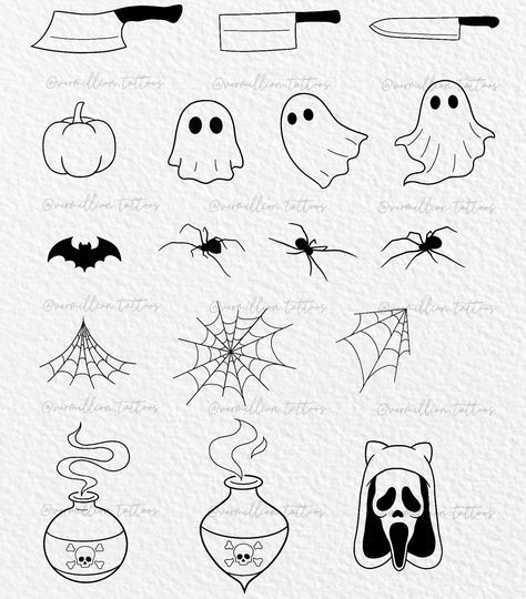 🚨 FLASH DAY 🚨 Friday the 13th (09.13.2024) flash is here! I will be at GreyStone from 10am to 5pm tattooing my flash at $75 apiece, and you can get TWO tattoos (must be on the same person) for $100! If you want shading or color it will be extra! Flash days are first come, first served. So get there early if you want to snag some new ink and get spooky with me! 🎃 #tattooflash #fridaythe13th #halloweenflash October Flash Sheet, Flash Ghost Tattoo, Spooky Small Tattoos, Tiny Halloween Tattoos, Spooky Flash Tattoo, Winter Tattoos, Friday The 13th Tattoo Flash, Spooky Flash, Friday The 13th Flash