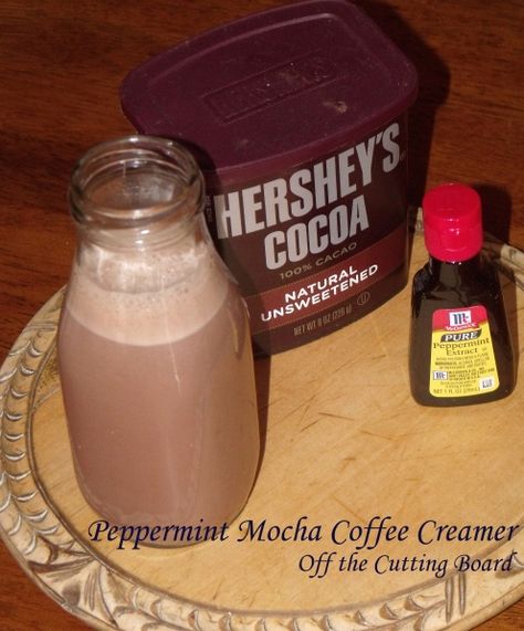 Peppermint Mocha Coffee Creamer, Peppermint Mocha Coffee, Homemade Peppermint Mocha, Mocha Creamer, Diy Coffee Creamer, Salted Caramel Coffee, French Vanilla Creamer, Vanilla Coffee Creamer, Flavored Coffee Creamer