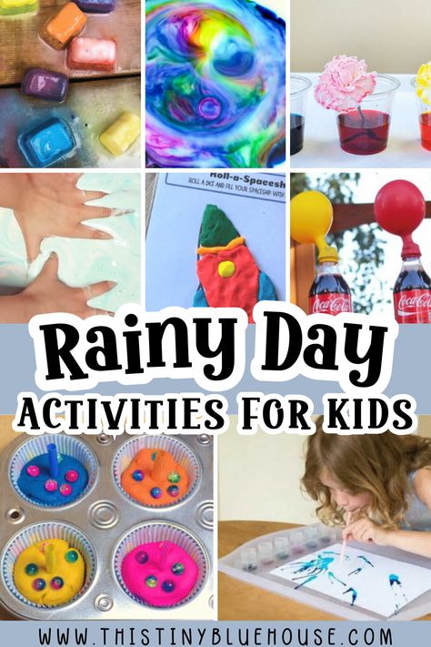 These are our favorite rainy day activities for kids of all ages. If you are looking for a fun activity to keep your child occupied on a rainy day then you're going to want to check out this large collection of the best indoor activities for kids on rainy days. Play Doh Activities, Fun Rainy Day Activities, Rainy Day Activities For Kids, Quiet Play, Fun Indoor Activities, Free Activities For Kids, Rainy Day Fun, Rainy Day Crafts, Winter Activities For Kids