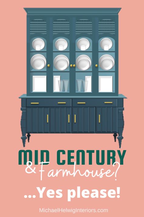 Is it possible to mix Mid Century style with Farmhouse style and have it look good? You sure can! Mixing decorating styles is like making soup. Combining the right ingredients and proportions result in something truly magnificent. Mixing Mcm And Farmhouse, Mid Century Meets Farmhouse, Mid Century Modern Mixed With Farmhouse, Mixing Mid Century And Farmhouse, Mid Century Farmhouse Style Kitchen, Mix Mid Century Modern And Traditional, Mid Century Modern Farmhouse Decor, Mixing Decor Styles, Mid Mod Farmhouse