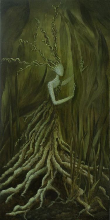 Wood Nymphs, Fantasy Tree, Nature Spirits, Mystical Art, Fairy Art, Wedding Humor, Enchanted Forest, Green Man, Mother Earth