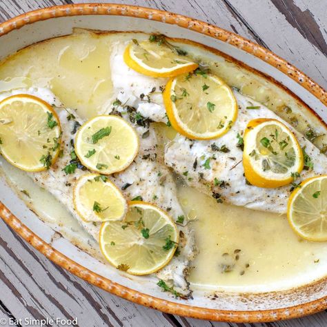 Triggerfish Recipe, Trigger Fish Recipe, Trigger Fish, Sliced Lemon, Sauteed Greens, Shellfish Recipes, 11th Anniversary, Simple Food, Grass Fed Butter