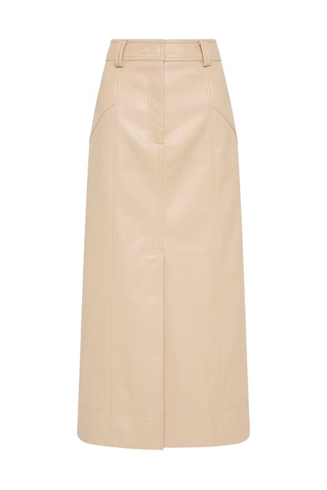 Flourisher Midi Skirt | Natural Beige | Aje – Aje ROW White Dress Spring, Jumper Denim, Jumper Pants, Detachable Skirt, Beige Skirt, Leather Midi Skirt, Knit Jumpsuit, Zara Skirts, D Rings