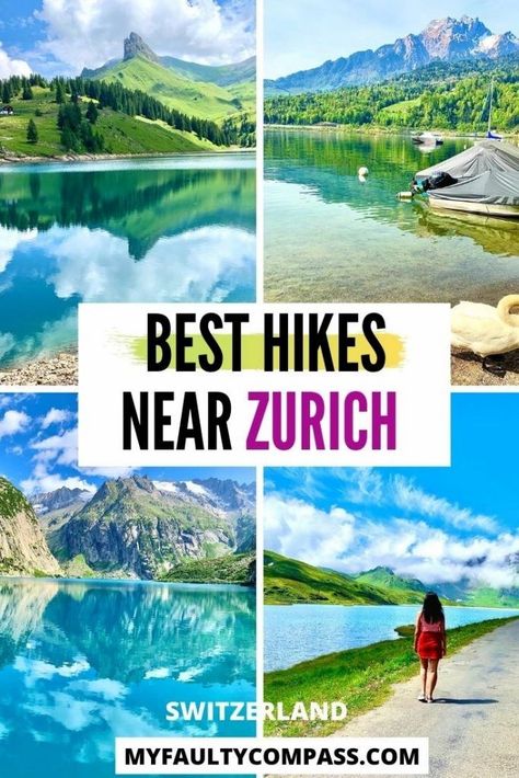 Hiking in & around Zurich is one of the best things to do while in the city to see some of the most incredible, untouched beauty of the Swiss Alps. Zurich is located perfectly to explore some of the best hikes in Switzerland. Read on for a local's guide to the most recommended hikes near Zurich!Hiking Switzerland | Hike Zurich | Places to visit Switzerland | Hidden gems Switzerland | Hiking Swiss Alps | Switzerland travel | Nature | #MyFaultyCompass #Switzerland #HikingSwitzerland #SwissAlps Best Hikes In The World, Switzerland Travel Summer, Swiss Alps Hiking, Hiking Switzerland, Switzerland Travel Itinerary, Swiss Alps Switzerland, Switzerland Trip, Switzerland Hiking, Switzerland Travel Guide