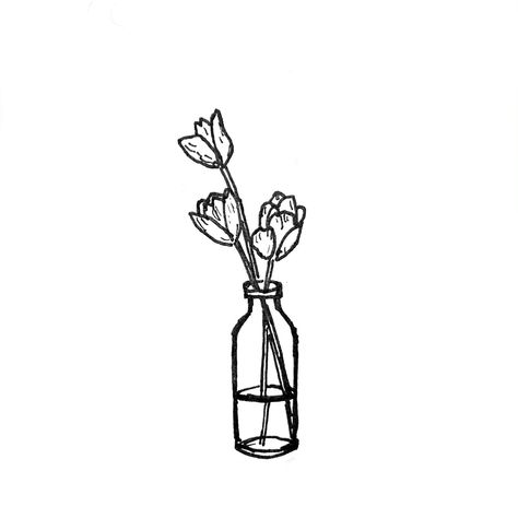 october 2021 Tulip Tattoo Old School, Water Vase Tattoo, Vase Of Tulips Tattoo, Tulip Vase Tattoo, Flower In Vase Tattoo, Vase Tattoo, Rain Tattoo, School Portfolio, Flor Tattoo