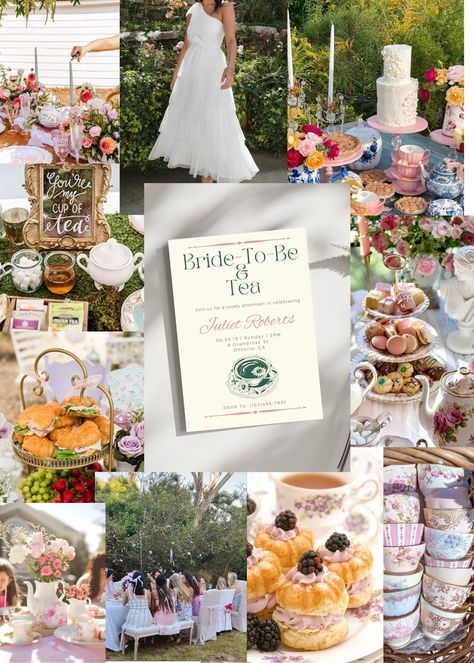 Customizable Bride-To-Be & Tea Bridal Shower 5x7 Invitation. Digital Download. Please Read the Description Below Carefully. Placing your order is easy, just follow these 2 steps: 1. Add this listing to your cart (click on the green "Add to Cart" button) 2. In "Note to Seller" box PLEASE fill in the following invitation/announcement information: - Name of Honoree - Date - Time - Address of Event - RSVP Recipient, RSVP by Date and Contact Information - Registry Information if applicable - Any Addi Bridal Shower Themes Indoor, Bachelorette Party Floral, Tea With Bride To Be, Bridal Shower Garden Tea Party, Garden Tea Bridal Shower Ideas, March Wedding Shower Ideas, Bridal Shower Ideas Tea Party Theme, Themed Bridal Shower, Tea With The Bride To Be Decor