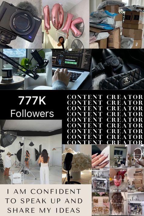 #influencer #influencervisionboard #visionboard #2024visionboard #vision #2024 #2024influencer #youtuber #youtubeinfluencer #tiktok influencer #instagraminfluencer #10kfollowers Influencer Vision Board, Canva Vision Board, Pinterest Creator, Vision Board Template, Tiktok Influencer, Start Youtube Channel, I Am Confident, Career Vision Board, Board Template