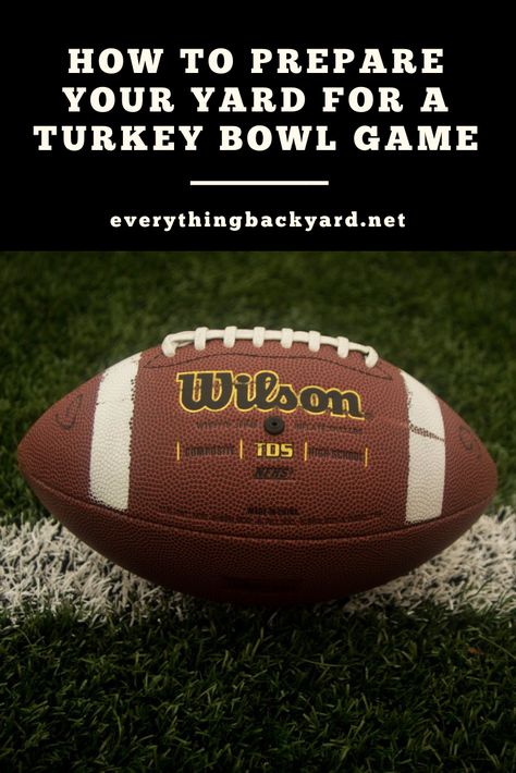 Keeping Turkeys, Turkey Thawing Guide, Turkey Bowl Football, When To Unthaw Turkey, Turkey Bowling, Summer Backyard Fun, Turkey Bowl, Thanksgiving Football, Turkey Football