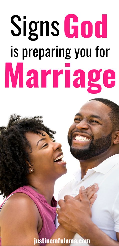 young black couple laughing and hugging each other. Signs God Sent Him, Preparing For Marriage While Single, Single Dating Engaged Married, Signs God Is Preparing You For Marriage, Marriage Advice For Women, Date With God Ideas, Godly Marriage Advice, How To Prepare For Marriage, Dating For Marriage